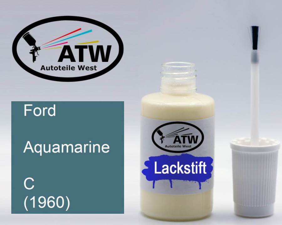 Ford, Aquamarine, C (1960): 20ml Lackstift, von ATW Autoteile West.